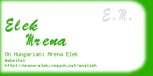 elek mrena business card